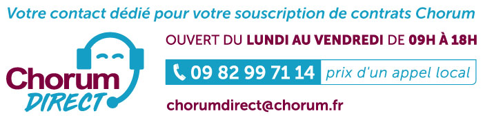 bandeau contact chorum direct 09 82 99 71 14 chorumdirect@chorum.fr